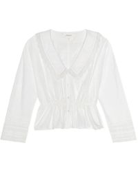 The Great - Harper Lace-Trim Shirt - Lyst