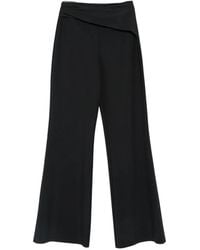 La Petite Robe Di Chiara Boni - Velvet-Effect Straight-Leg Trousers - Lyst