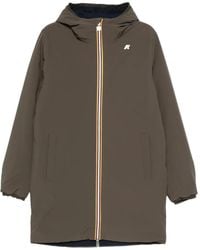 K-Way - Hooded Zip-Front Jacket - Lyst