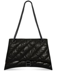 Balenciaga - Crush Large Leather Shoulder Bag - Lyst