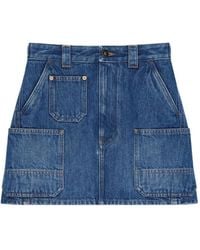 Givenchy - Falda Vaquera Con Bolsillo De Parche - Lyst