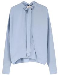 Alysi - Bow V-Neck Shirt - Lyst