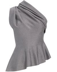 KHAITE - One-Shoulder Ruffled Top - Lyst