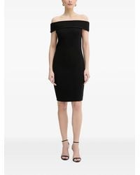 ARMANI EXCHANGE - Ottoman Off-Shoulder Logo-Embellished Mini Dress - Lyst