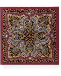 Etro - Paisley-Print Leopard-Pattern Scarf - Lyst