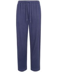 Giorgio Armani - Crinkled-Effect Drawstring Trousers - Lyst