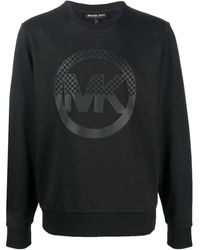 Michael Kors - Checkerboard Logo-print Crew-neck Sweatshirt - Lyst