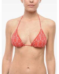 KARL LAGERFELD - Logo-Print Triangle-Shape Bikini Top - Lyst