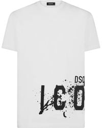 DSquared² - T-shirt Met Icon-logoprint - Lyst