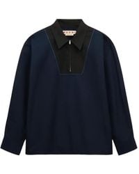 Marni - Deep Poplin Shirt With Zipper Bib - Lyst