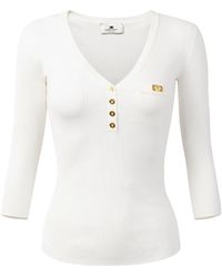 Elisabetta Franchi - ロゴ リブトップ - Lyst