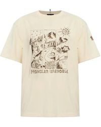 Moncler - Mountain Landscape Graphic-Print T-Shirt - Lyst