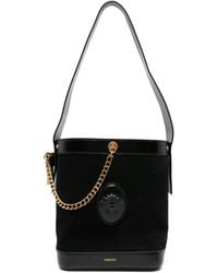 Versace - Chain-Detail Leather Bucket Bag - Lyst