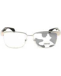 Versace - Medusa-Plaque Rectangle-Frame Glasses - Lyst