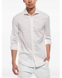 Brunello Cucinelli - Striped Long-Sleeved Shirt - Lyst