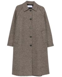 Harris Wharf London - Houndstooth-Pattern Single-Breasted Coat - Lyst