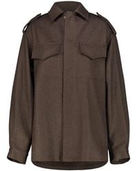 DR. HOPE - Flap-Pockets Epaulettes Shirt Jacket - Lyst