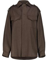 DR. HOPE - Flap-Pockets Epaulettes Shirt Jacket - Lyst