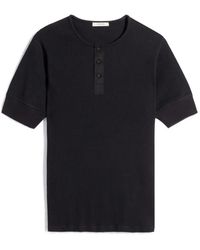Lemaire - Buttoned Ribbed T-Shirt - Lyst