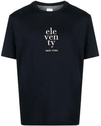 Eleventy - Logo-print T-shirt - Lyst