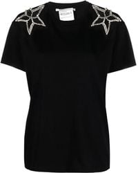 Stella McCartney - Crystal-Embellished Short-Sleeved T-Shirt - Lyst
