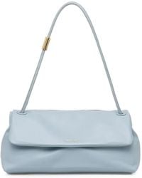 Trussardi - Medium Orbita Logo-Lettering Leather Tote Bag - Lyst