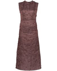 Fabiana Filippi - Silk Padded Midi Dress - Lyst