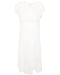 B+ AB - Robe Mi-Longue À Broderie Anglaise - Lyst