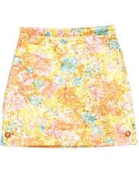 Versace - Falda Corta Con Motivo Floral - Lyst