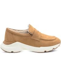 Tod's - Camel Loafers In Suede Leather - Lyst