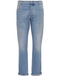 Brunello Cucinelli - Mid-rise Slim-cut Jeans - Lyst
