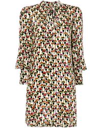 Chloé Poppy Print Shift Dress - Zwart