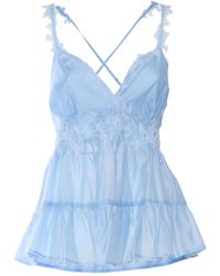 Ermanno Scervino - Top Met Ruches En Kanten Afwerking - Lyst