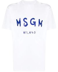 MSGM - Logo T-Shirt - Lyst