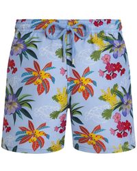 Vilebrequin - Short De Bain À Fleurs Et Lien De Resserrage - Lyst