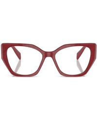 Prada - Brille Mit Oversized-Gestell - Lyst