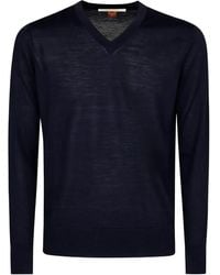Alpha Industries - V-Neck Wool Sweater - Lyst