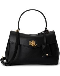 Ralph Lauren - Small Farrah Leather Satchel Bag - Lyst