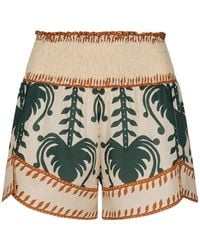 Johanna Ortiz - Linka Smocked Print Short - Lyst