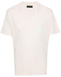 Amiri - Neutral Shotgun Cotton T-shirt - Lyst