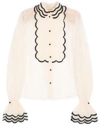 Valentino Garavani - Embroidered Organza Shirt - Lyst