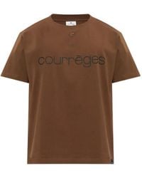 Courreges - Oversized Logo Print T-Shirt - Lyst