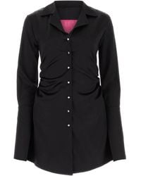 VERGUENZA - Draped-Detail Mini Dress - Lyst