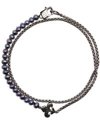 Tateossian - Bead-embellished Chain-link Bracelet - Lyst
