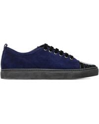 Lanvin - Sneakers mit Wildleder-Baseballkappe - Lyst