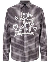 DSquared² - Camicia Classic Check Con Maniche A Spalla Bassa - Lyst