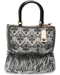 La Milanesa - Crochet-Knit Faux-Fur Tote Bag - Lyst