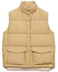 Prada - Triangle-Logo Technical Fabric-Down Gilet - Lyst