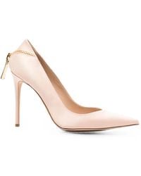 Elisabetta Franchi - Zip-Detail Pointed-Toe Heeled Pumps - Lyst