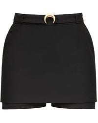 Marine Serre - Tailored Moon Belted Mini Skort - Lyst